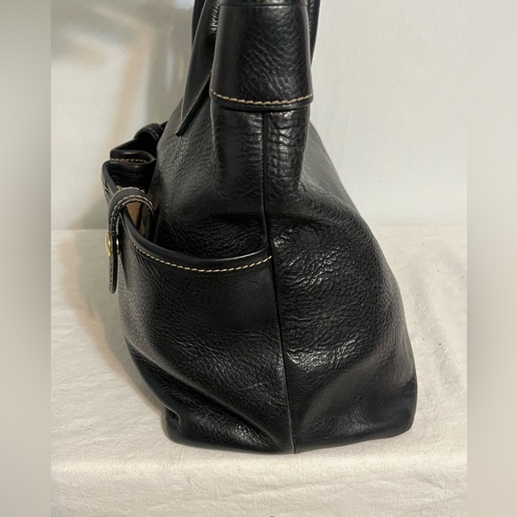 Vintage Rare Dooney & Bourke  purse Satchel Black  Florentine Leather - Picture 3 of 13